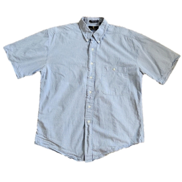 BILL Blass Black Label Blue Plaid Button-Up Shirt - Picture 1 of 7